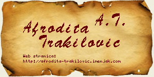 Afrodita Trakilović vizit kartica